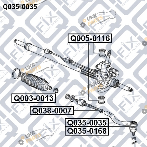 Наконечник рулевой тяги Q-FIX Q035-0035