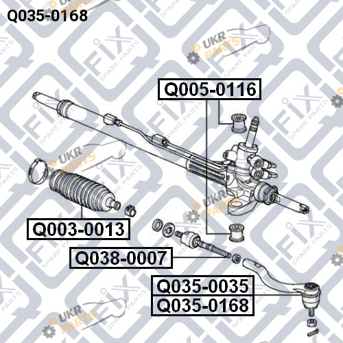 Наконечник рулевой тяги Q-FIX Q035-0168