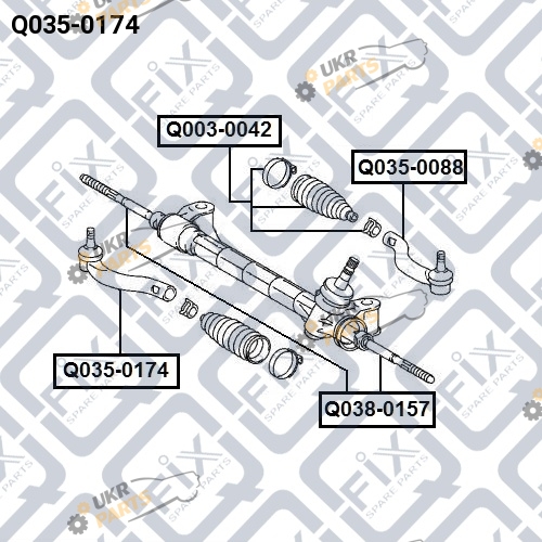Наконечник рулевой тяги Q-FIX Q035-0174