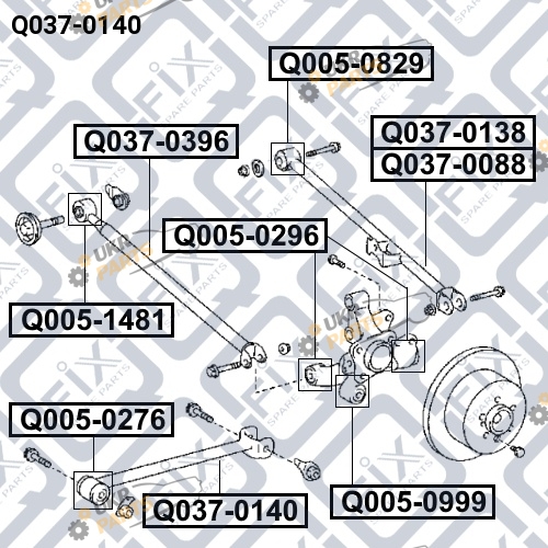 Сайлентблок рычага Q-FIX Q037-0140