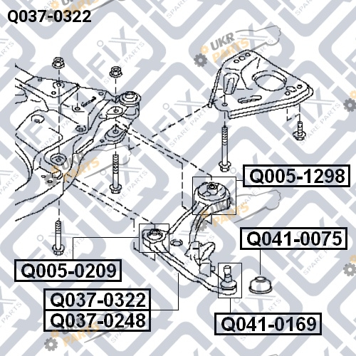 Сайлентблок рычага Q-FIX Q037-0322