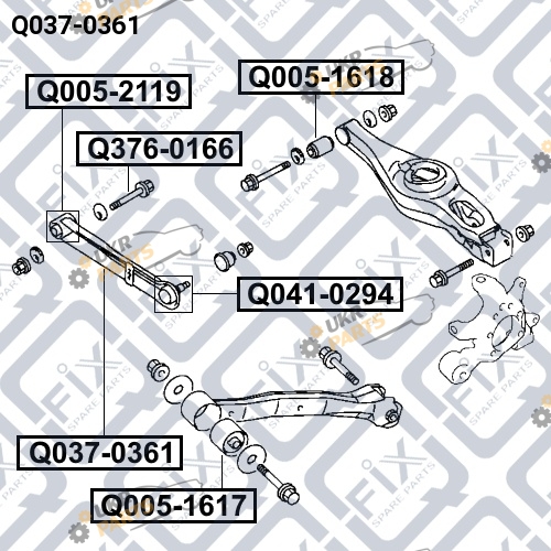 Сайлентблок рычага Q-FIX Q037-0361