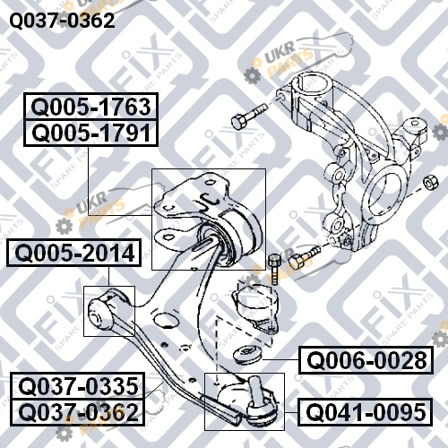 Рычаг подвески Q-FIX Q037-0362