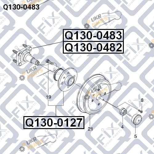 Подшипник ступицы Q-FIX Q130-0483 Подшипник ступицы Q-FIX Q130-0483