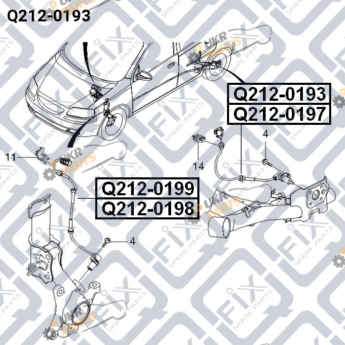 Датчик АБС Q-FIX Q212-0193