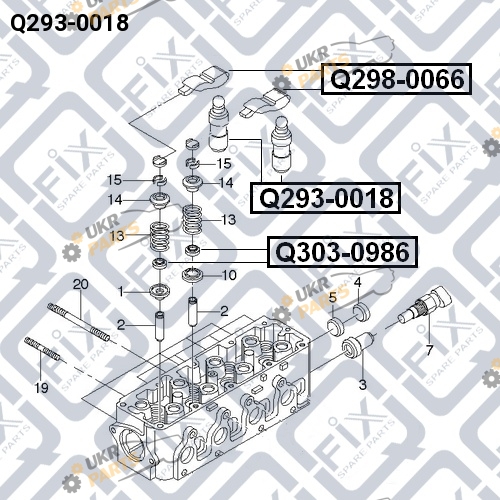 Толкатель клапана Q-FIX Q293-0018