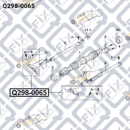 Коромысло клапана Q-FIX Q298-0065 Коромысло клапана Q-FIX Q298-0065