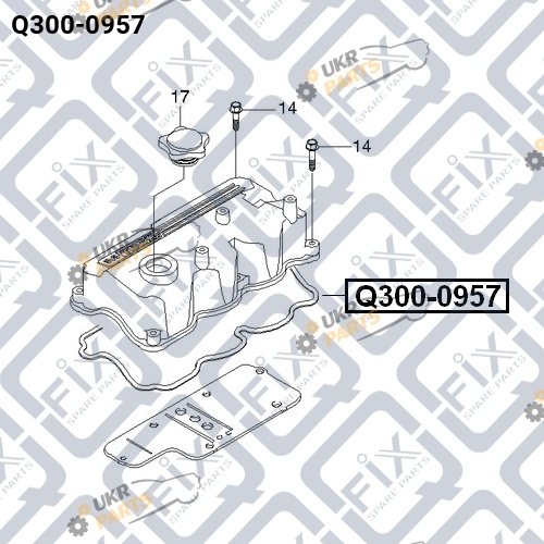 Прокладка клапанной крышки Q-FIX Q300-0957 Прокладка клапанной крышки Q-FIX Q300-0957