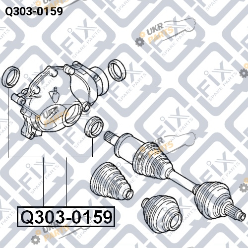 Уплотнительное кольцо вала, приводной вал Q-FIX Q303-0159 Уплотнительное кольцо вала, приводной вал Q-FIX Q303-0159