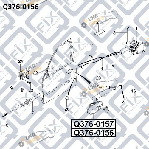 Ручка двери Q-FIX Q376-0156 Ручка двери Q-FIX Q376-0156