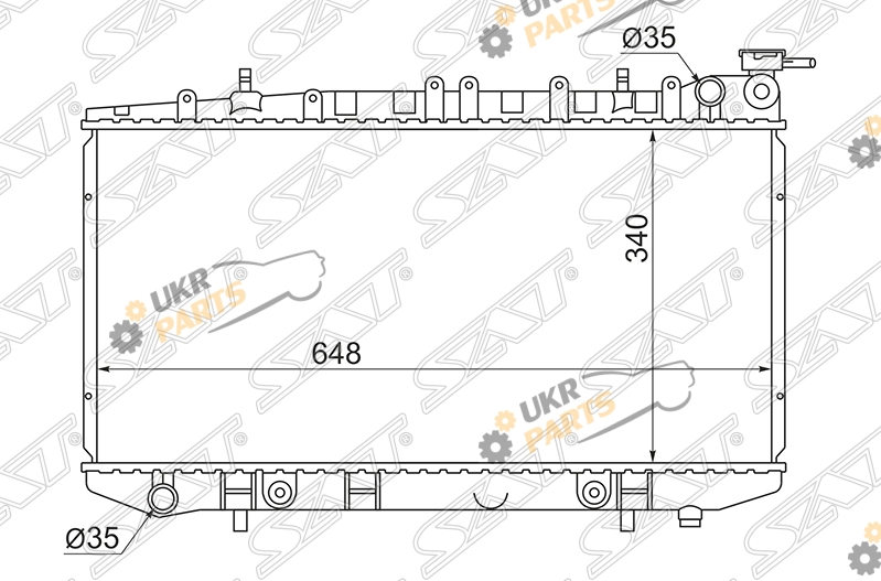 Радиатор охлаждения двигателя sat NS0002-10
