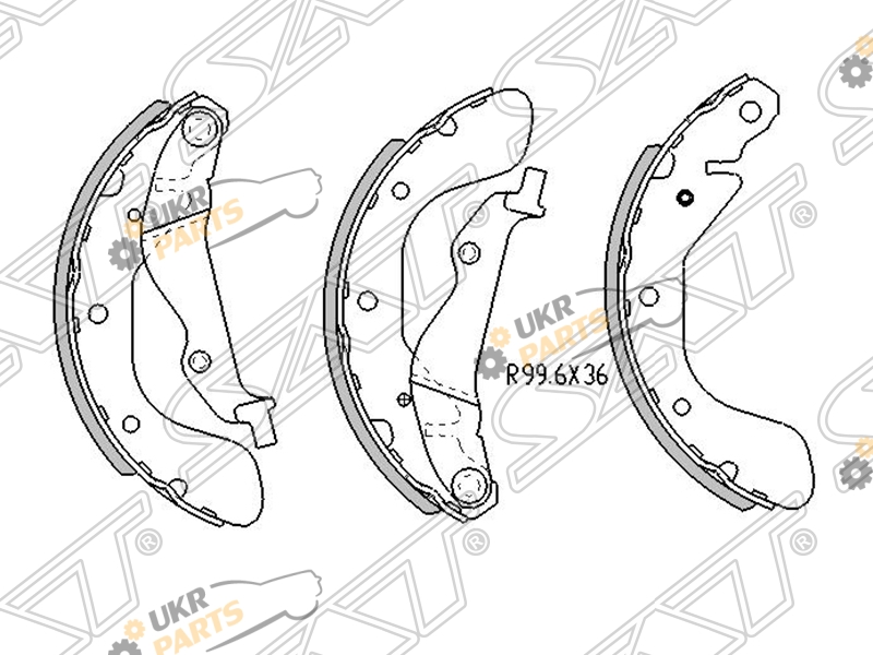Колодки тормозные барабанные Chevrolet Aveo 02- / Spark 10-16