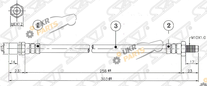 Тормозной шланг sat ST-96940-33055