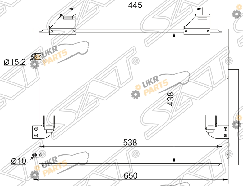Радиатор кондиционера SAT ST-TY96-394-0