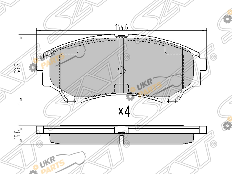 Тормозные колодки sat ST-UMY4-33-28Z