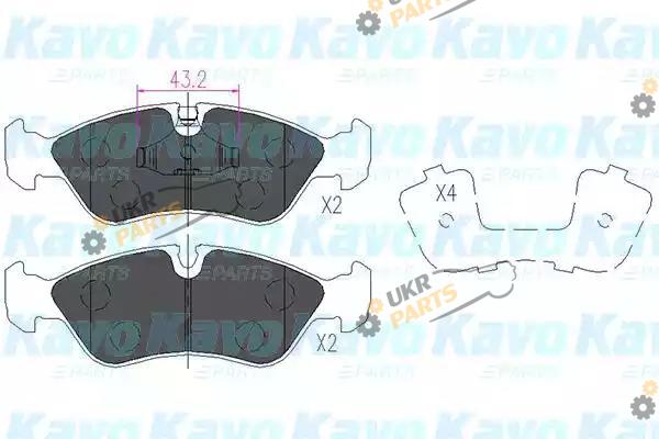 Тормозные колодки KAVO PARTS KBP-1004