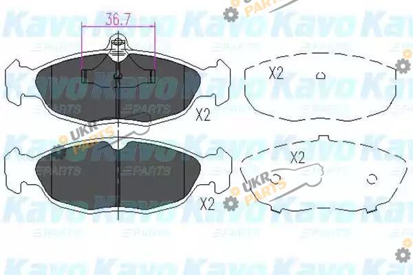 Тормозные колодки KAVO PARTS KBP-1005