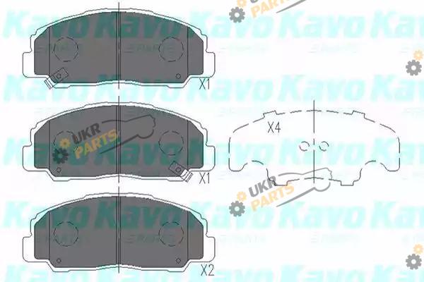 Тормозные колодки KAVO PARTS KBP-1505
