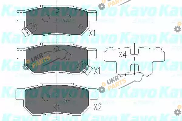 Тормозные колодки KAVO PARTS KBP-2007