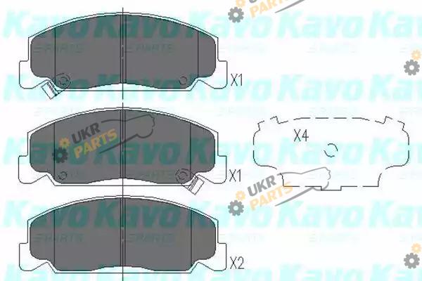 Тормозные колодки KAVO PARTS KBP-2024