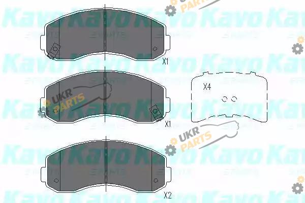 Тормозные колодки KAVO PARTS KBP-4021