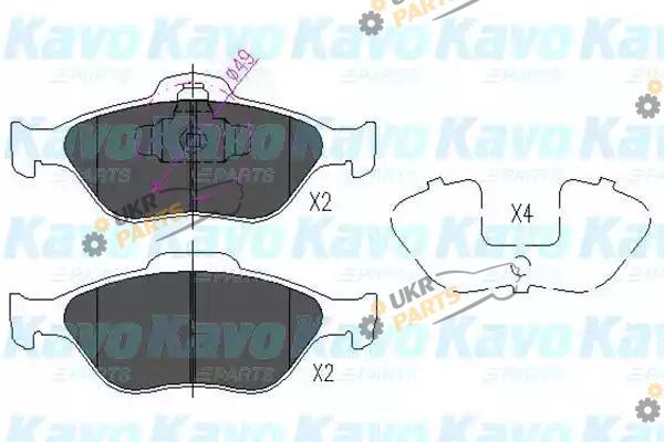 Тормозные колодки KAVO PARTS KBP-4545
