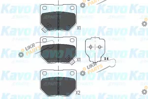 Тормозные колодки KAVO PARTS KBP-6545