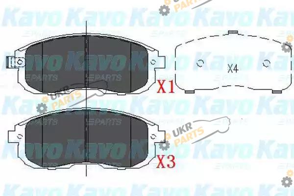 Тормозные колодки KAVO PARTS KBP-6557