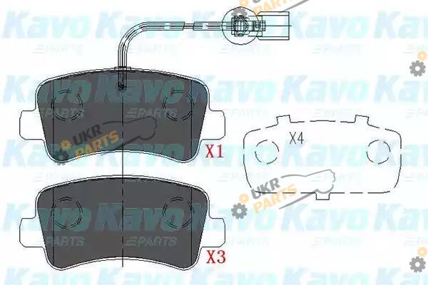 Тормозные колодки KAVO PARTS KBP-6590