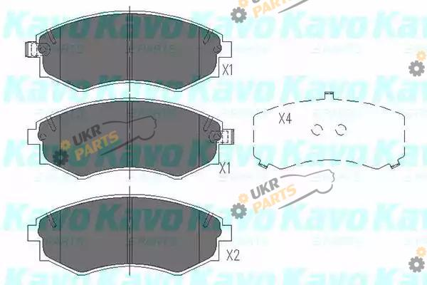Тормозные колодки KAVO PARTS KBP-7504