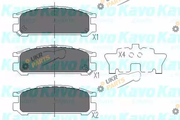 Тормозные колодки KAVO PARTS KBP-8016