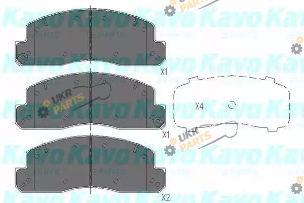 Тормозные колодки KAVO PARTS KBP-9088