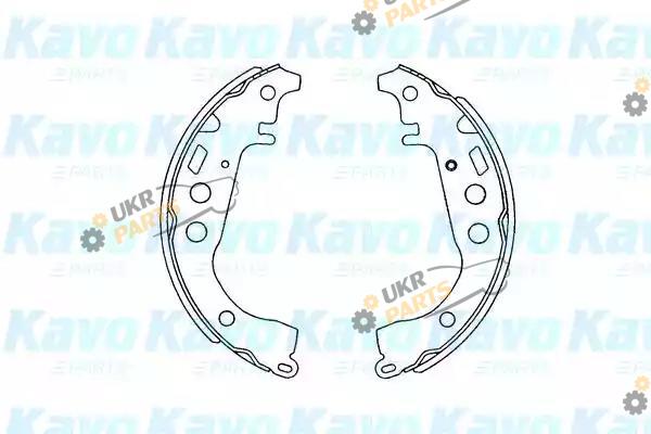 Тормозные колодки барабанные KAVO PARTS KBS-9904
