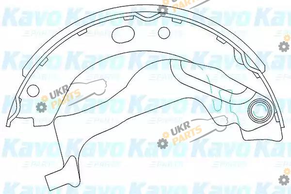 Тормозные колодки барабанные KAVO PARTS KBS-9909