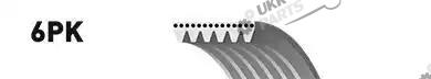Поликлиновой ремень GATES 6PK1193XS