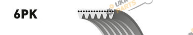 Поликлиновой ремень GATES 6PK965