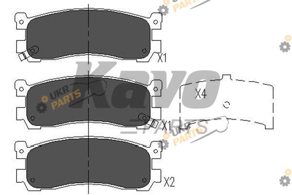 Тормозные колодки KAVO PARTS KBP-4543
