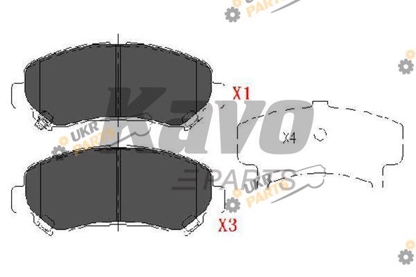 Тормозные колодки KAVO PARTS KBP-6519