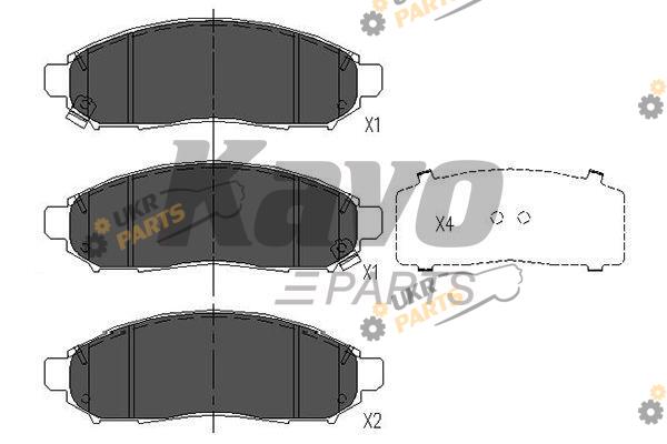 Тормозные колодки KAVO PARTS KBP-6574