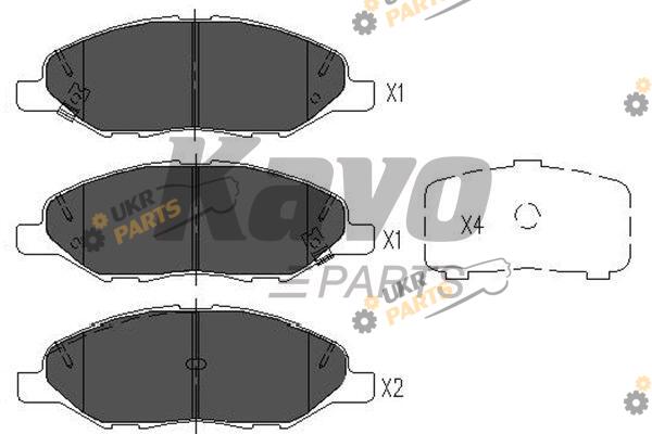 Тормозные колодки KAVO PARTS KBP-6578