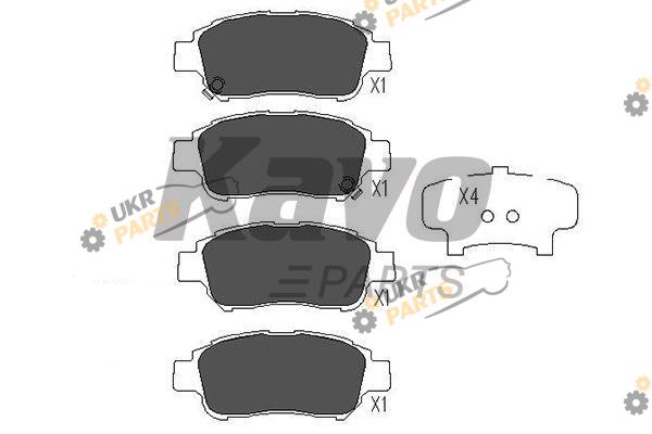 Тормозные колодки KAVO PARTS KBP-9008