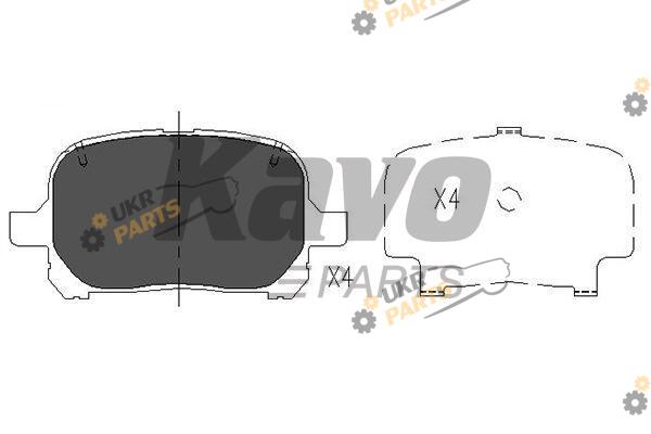 Тормозные колодки KAVO PARTS KBP-9051