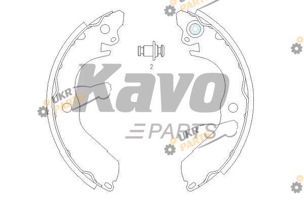 Тормозные колодки барабанные KAVO PARTS KBS-6411