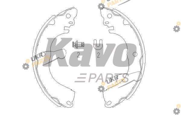 Тормозные колодки барабанные KAVO PARTS KBS-7416