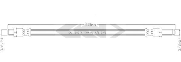 Тормозной шланг gknspidan 340358