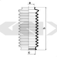 Пыльник рулевой рейки GKN-SPIDAN 83947