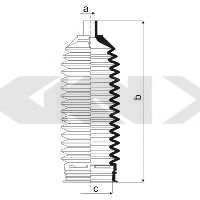 Пыльник рулевой рейки GKN-SPIDAN 84033