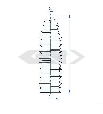 Пыльник рулевой рейки GKN-SPIDAN 84122