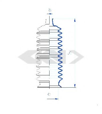 Пыльник рулевой рейки GKN-SPIDAN 84140