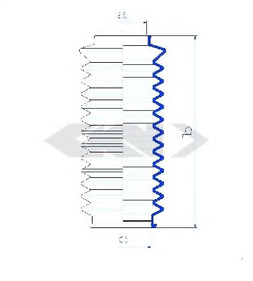 Пыльник рулевой рейки GKN-SPIDAN 84145